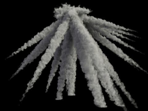 Mortar Explosion 1 VDB Model 3D