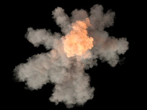 Mortar Explosion 2 VDB 3D Model