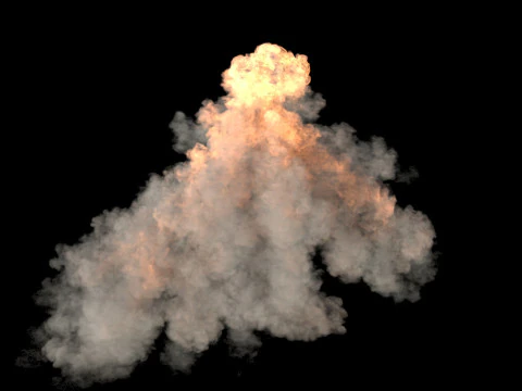 Mortar Explosion 2 VDB 3D Model