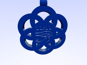 horus eye - om - 1111 on flower of life pendant Modelo de Impressão 3D