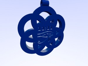horus eye - om - 1111 on flower of life pendant Modelo de Impressão 3D
