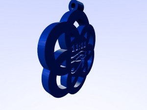 horus eye - om - 1111 on flower of life pendant Modelo de Impressão 3D