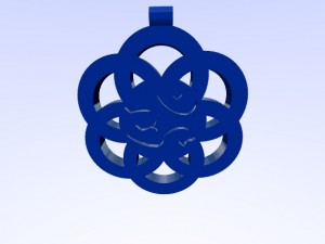 horus eye - om - 1111 on flower of life pendant Modelo de Impressão 3D