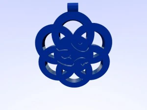 horus eye - om - 1111 on flower of life pendant 3D Print Model