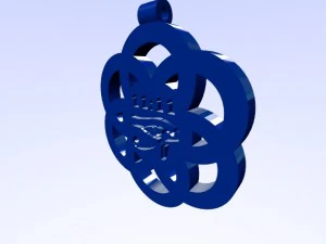 horus eye - om - 1111 on flower of life pendant 3D Print Model