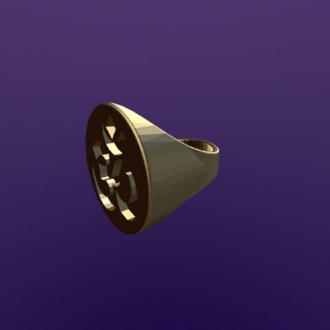 round aum ring 3D Model .c4d .max .obj .3ds .fbx .stl .blend 