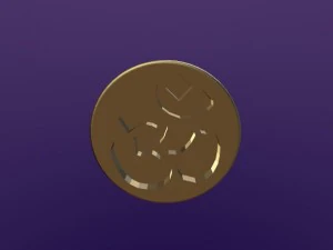 anello rotondo aum Modello 3D