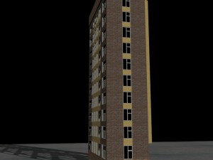 the ten-storied house 3Dモデル