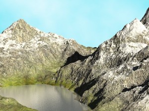 mountain lake 3D Model