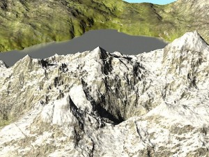 mountain lake 3D Model