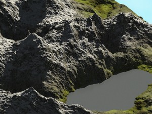 mountain lake 3D Model