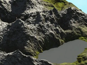 mountain lake 3D Model