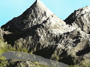 mountain lake 3D Model