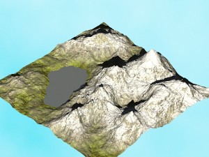 mountain lake 3D Model