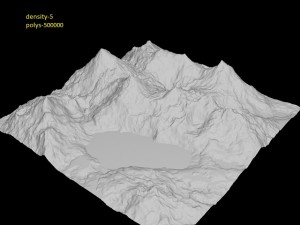 mountain lake 3D Model