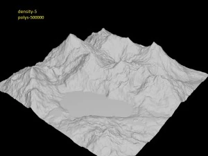 mountain lake 3D Model