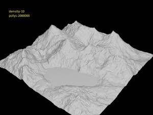 mountain lake 3D Model