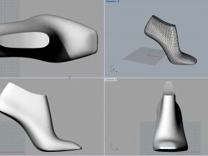woman shoe last pack 02 3D Model