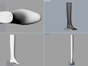 woman shoe last pack 02 3D Model