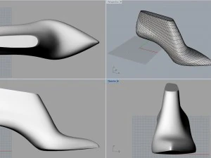 woman shoe last pack 05 3D Model