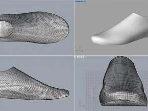 sneakers en damesschoenen, pakket 5 leesten 3D Model