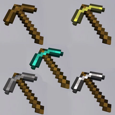 pick minecraft 3D Model .c4d .max .obj .3ds .fbx .stl .blend 
