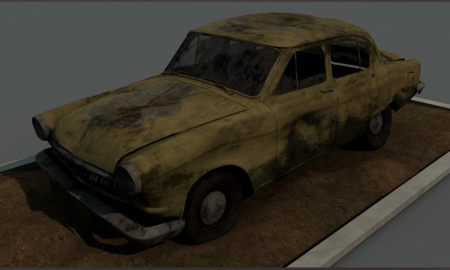 old car 3D मॉडल .c4d .max .obj .3ds .fbx .stl .blend 