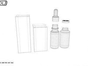 medicines in boxes and bottles 3D Model