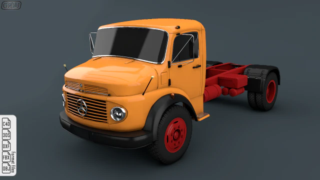 camion Mercedes-Benz 1924-2624 Modèle 3D .c4d .max .obj .3ds .fbx .stl .blend 