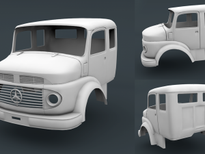 mercedes benz 1519 cabin truck 3D Print Model