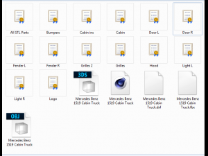 mercedes benz 1519 cabin truck 3D Print Model