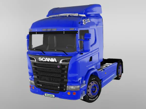 scania r730 v8 truck 3D Model