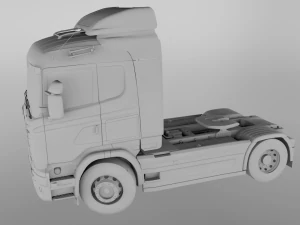 scania r730 v8 truck 3D Model