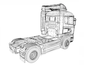 scania r730 v8 truck 3D Model