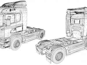 scania r730 v8 truck 3D 模型