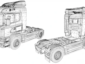 scania r730 v8 truck 3D Model
