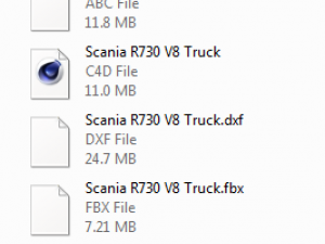 scania r730 v8 truck 3D 模型