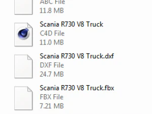 scania r730 v8 truck 3D Model