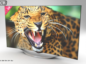 lg curved oled tv 3D Модель