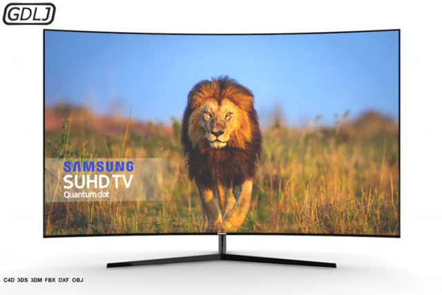 samsung curved suhd tv 3D Model .c4d .max .obj .3ds .fbx .stl .blend 