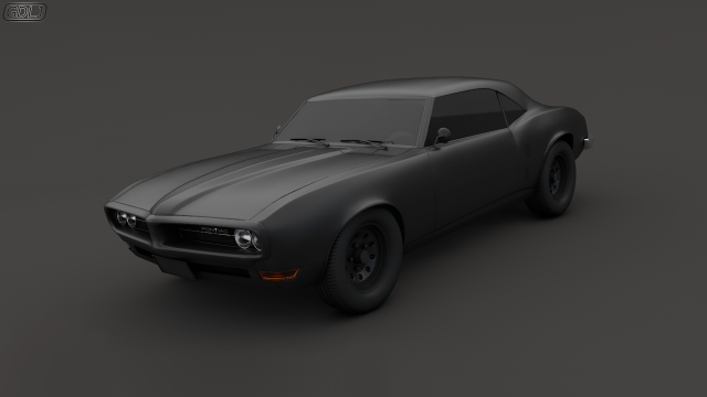 pontiac firebird v2 matte black 3Dモデル .c4d .max .obj .3ds .fbx .stl .blend 