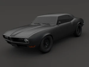 pontiac firebird v2 matte black 3D Model