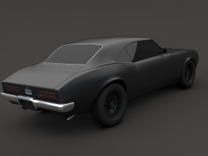 pontiac firebird v2 matte black 3Dモデル