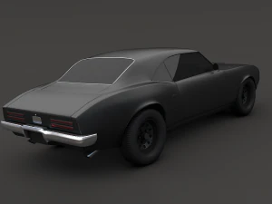 pontiac firebird v2 matte black 3D Model