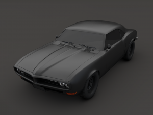 pontiac firebird v2 matte black 3Dモデル