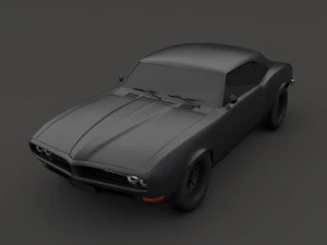 pontiac firebird v2 matte black 3D Model