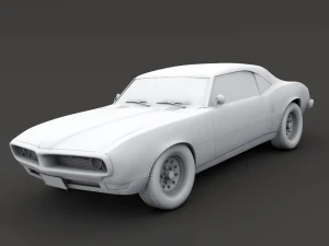 pontiac firebird v2 matte black 3D Model