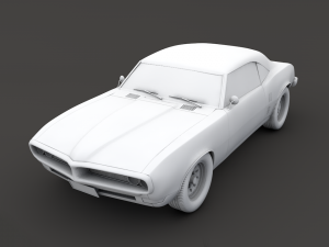 pontiac firebird v2 matte black 3Dモデル
