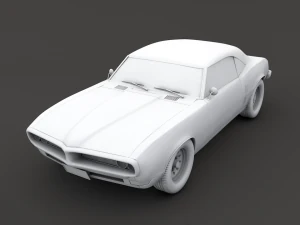 pontiac firebird v2 matte black 3D Model