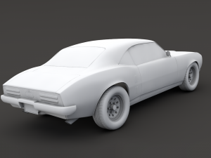 pontiac firebird v2 matte black 3Dモデル